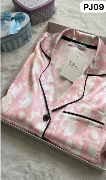 Blush Monogram Lounge Pants - Pink & White