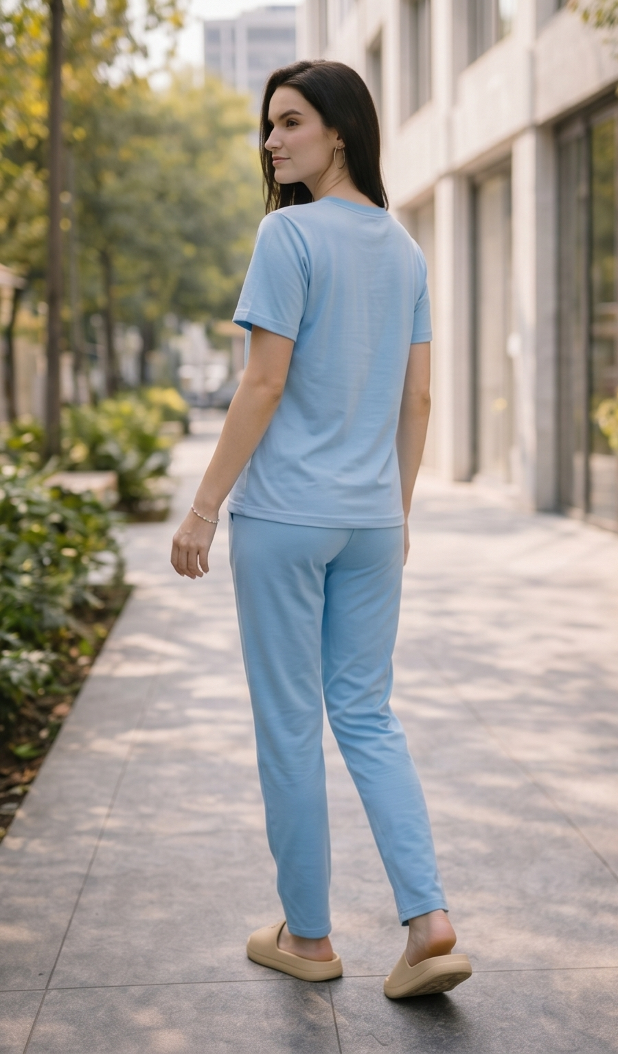 Sky Anime Graphic Tee – Light Blue