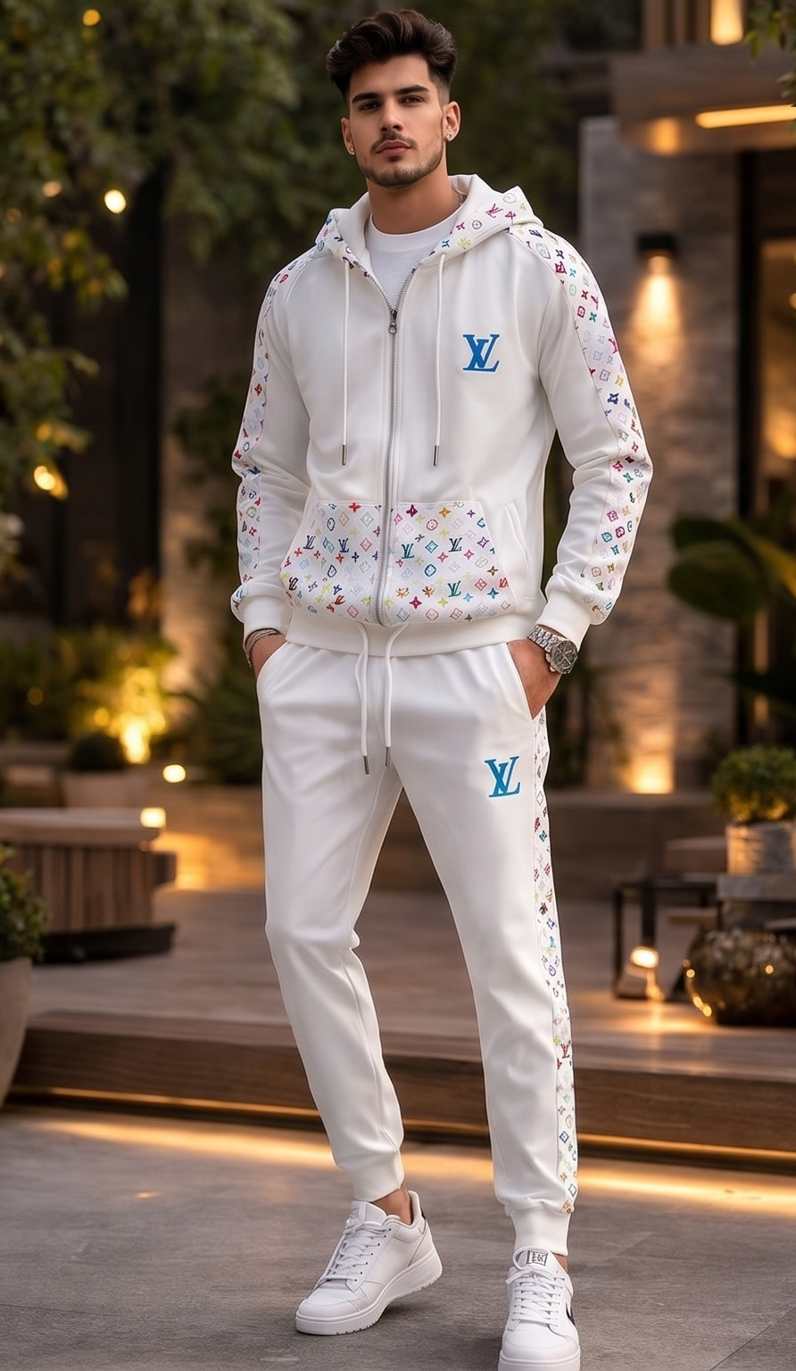 Arctic Zip Turkish Tracksuit – White
