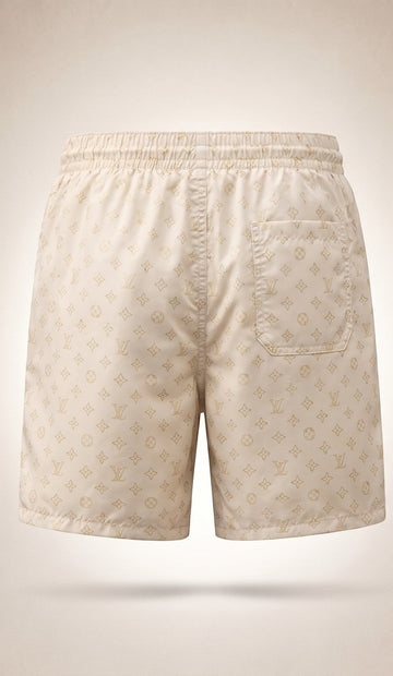 Monogram Swim Shorts – Sandy Beige