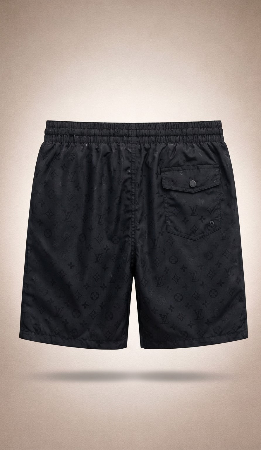 Monogram Moiré Jacquard Silk Shorts – Black