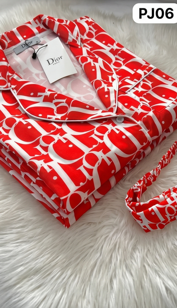 Scarlet Silk Dream Set - Vibrant red & white