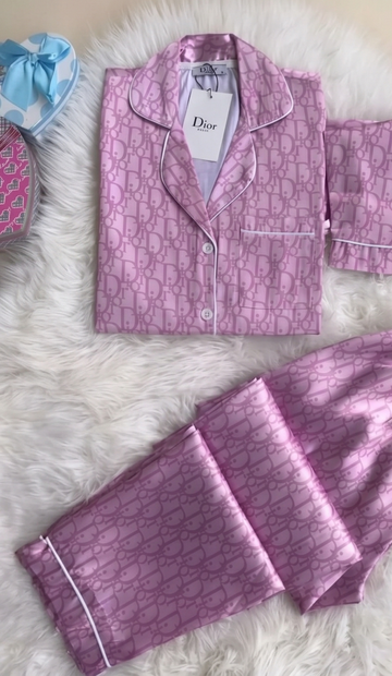 Rose Monogram Luxe Set - Pink
