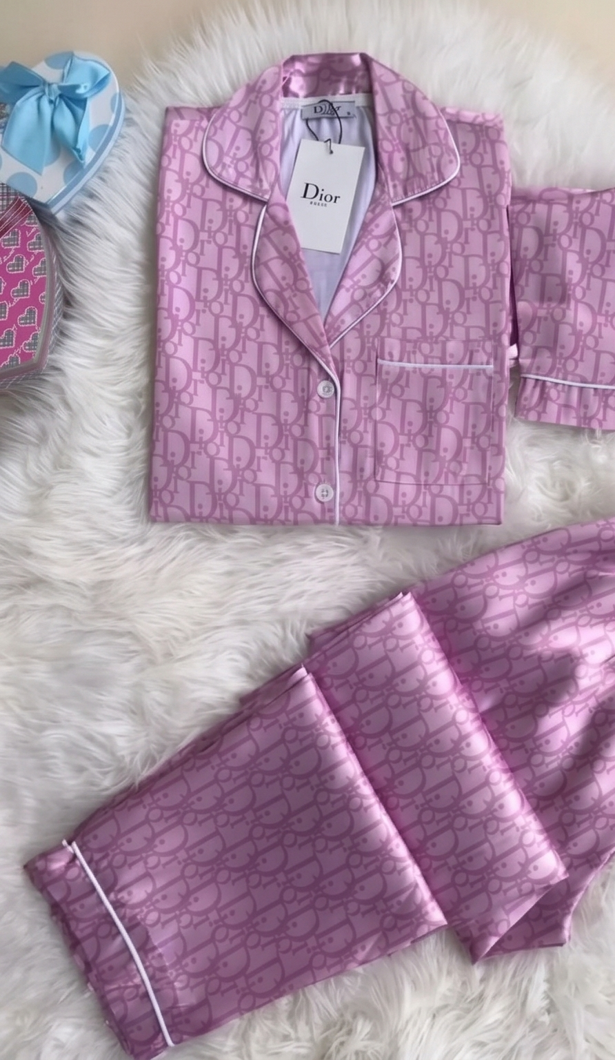 Rose Monogram Luxe Set - Pink