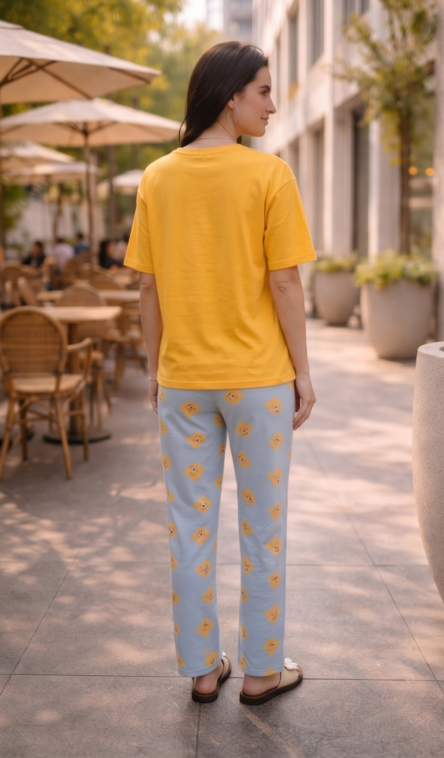 Sunny Bear Graphic Tee – Yellow