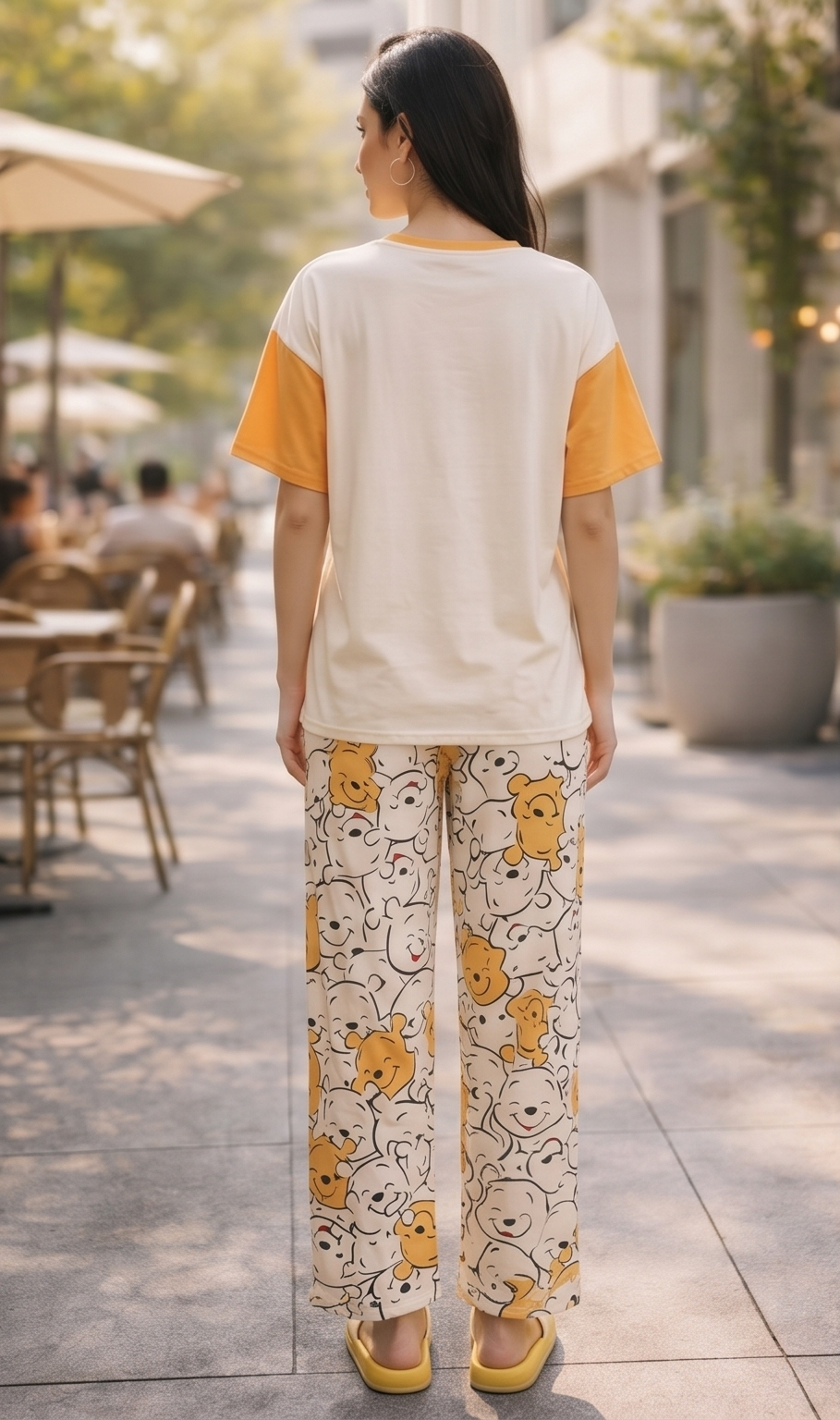 Beige Bear Oversized Tee – Beige