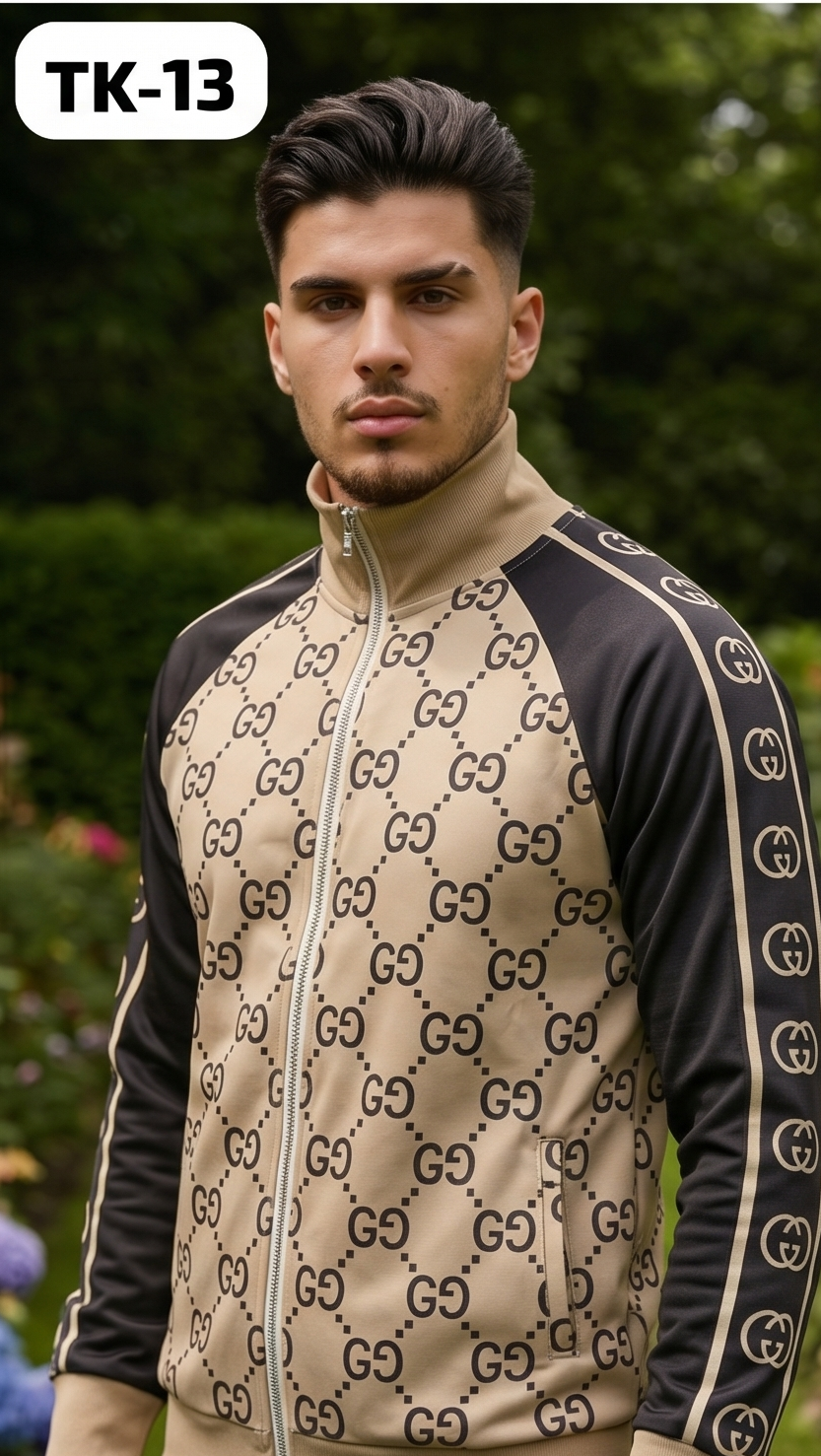Sandstone Signature Turkish Tracksuit – Beige & Ebony