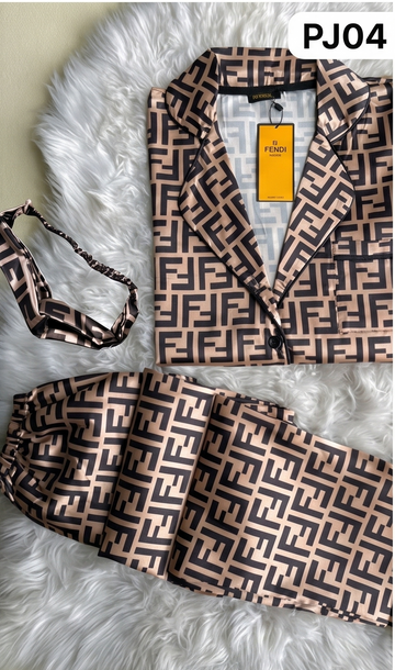 Mocha Royale Satin Set (3-Piece) - Brown