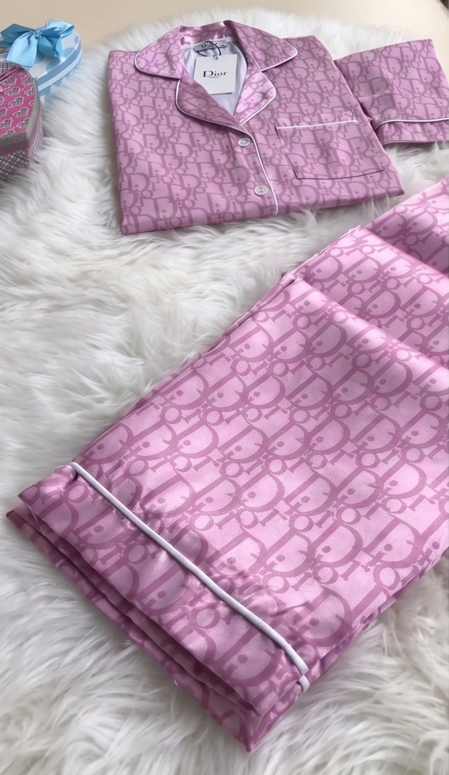 Rose Monogram Luxe Set - Pink
