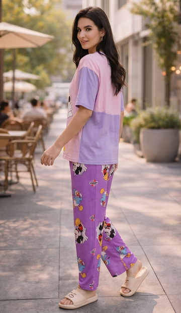 Lilac Mouse Graphic Tee – Lilac & Pink