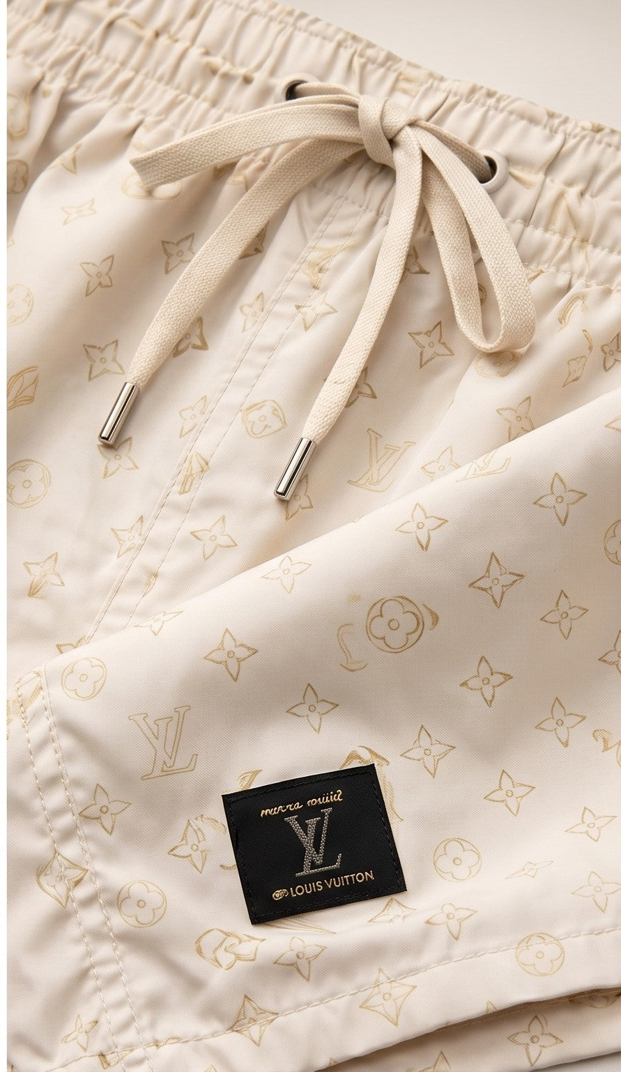 Monogram Swim Shorts – Sandy Beige
