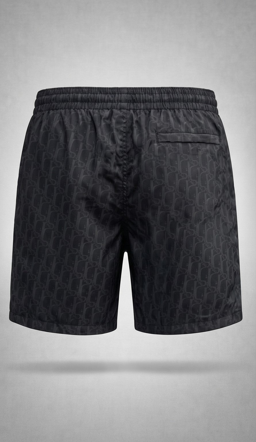 Oblique Technical Taffeta Jacquard Swim Shorts – Black