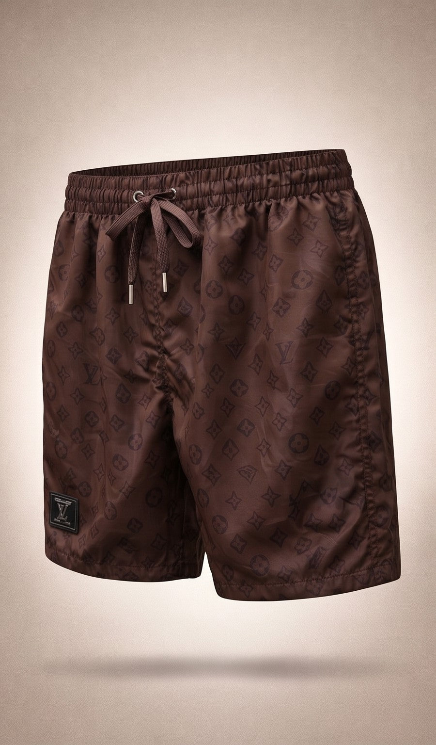 Monogram Swim Shorts – Brown