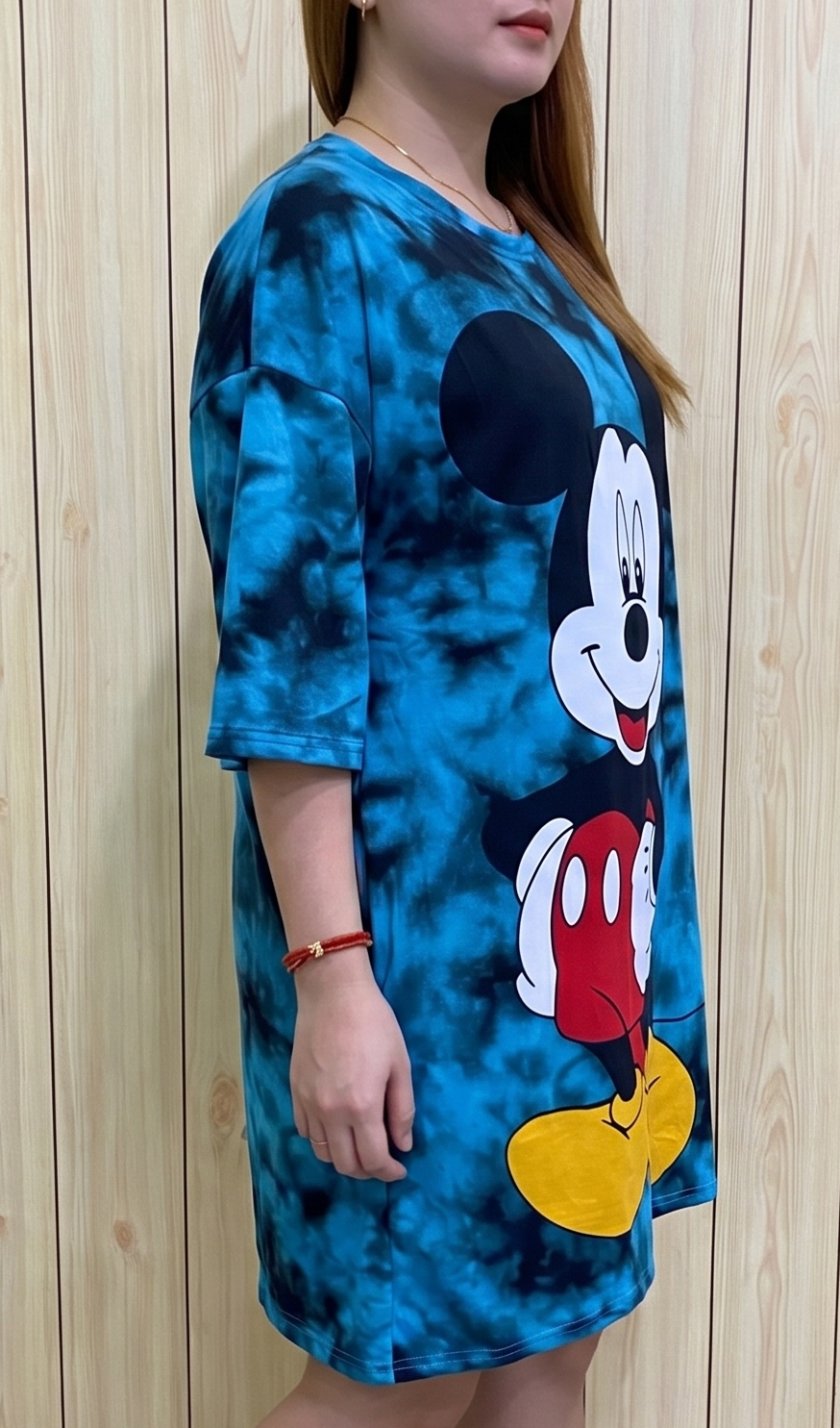 Sky Tie-Dye Lounge Dress – Blue & White