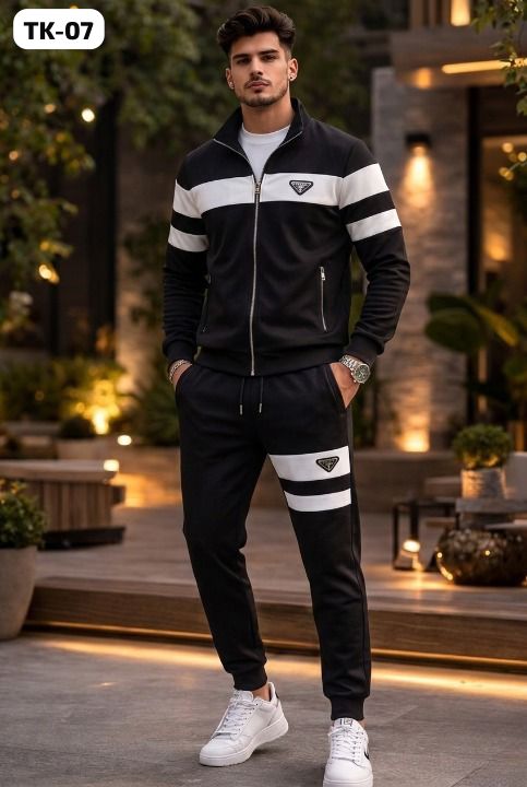 Noir Prime Turkish Tracksuit – Black & White