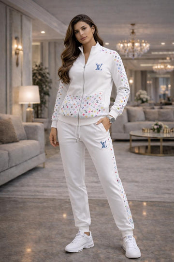 Arctic Zip Turkish Tracksuit – White