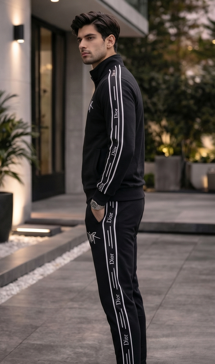 Obsidian Luxe Turkish Tracksuit – Black