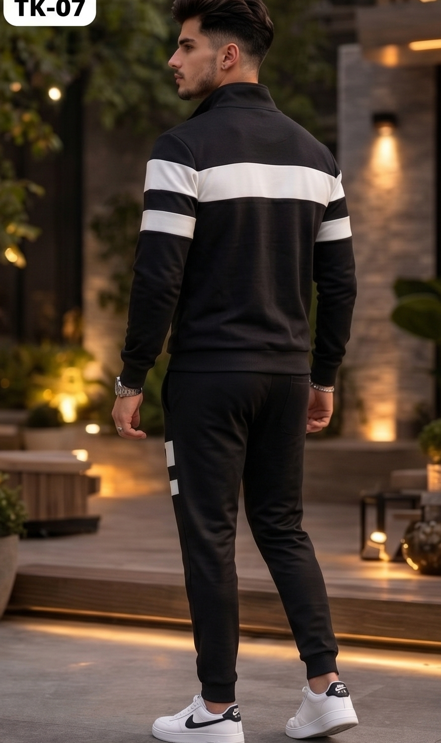 Noir Prime Turkish Tracksuit – Black & White