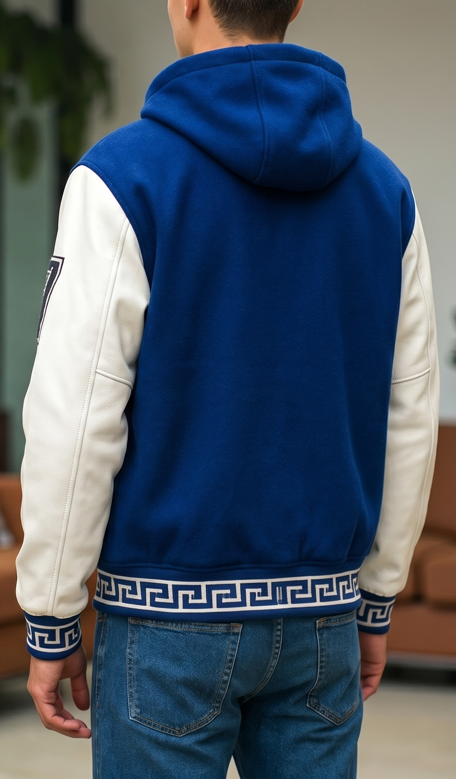 Royal Blue Varsity Jacket – Blue & White