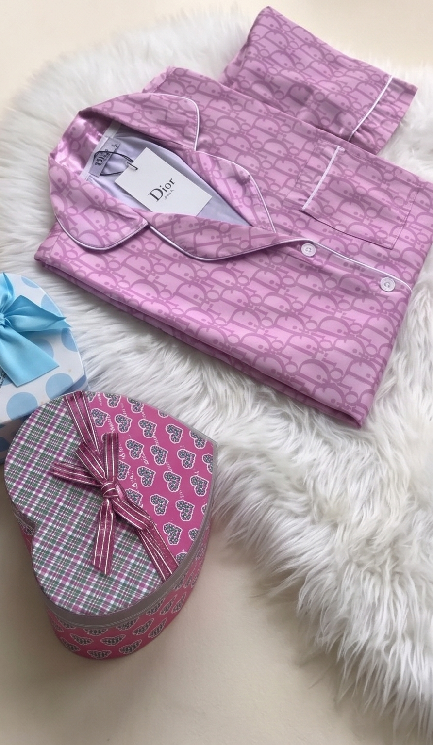 Rose Monogram Luxe Set - Pink