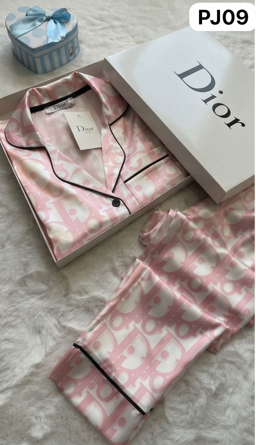 Blush Monogram Lounge Pants - Pink & White