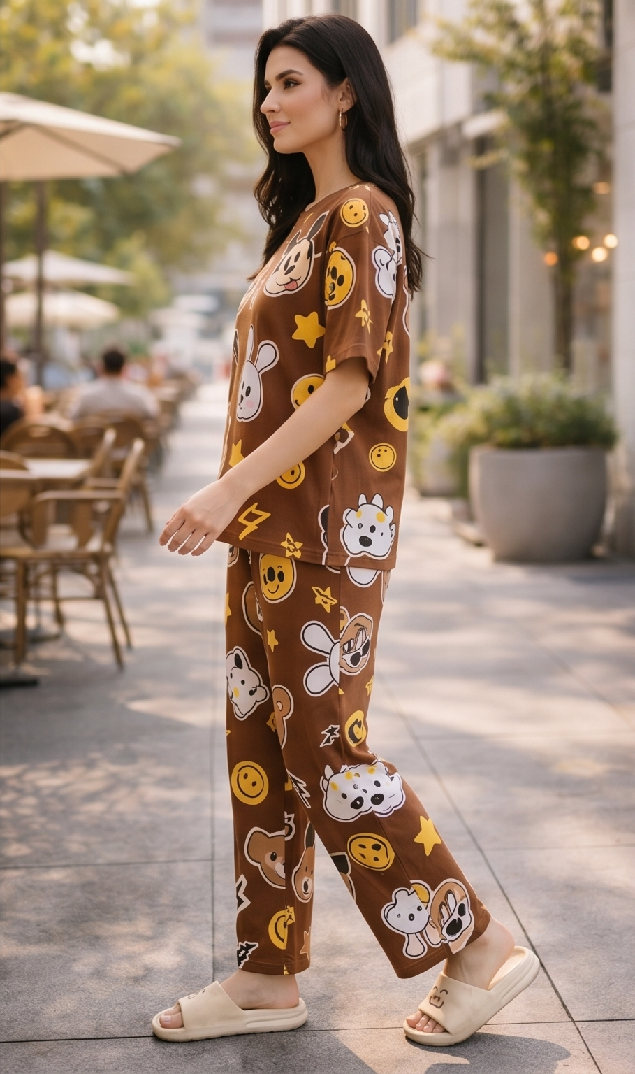 Cocoa Cartoon Night Set – Brown