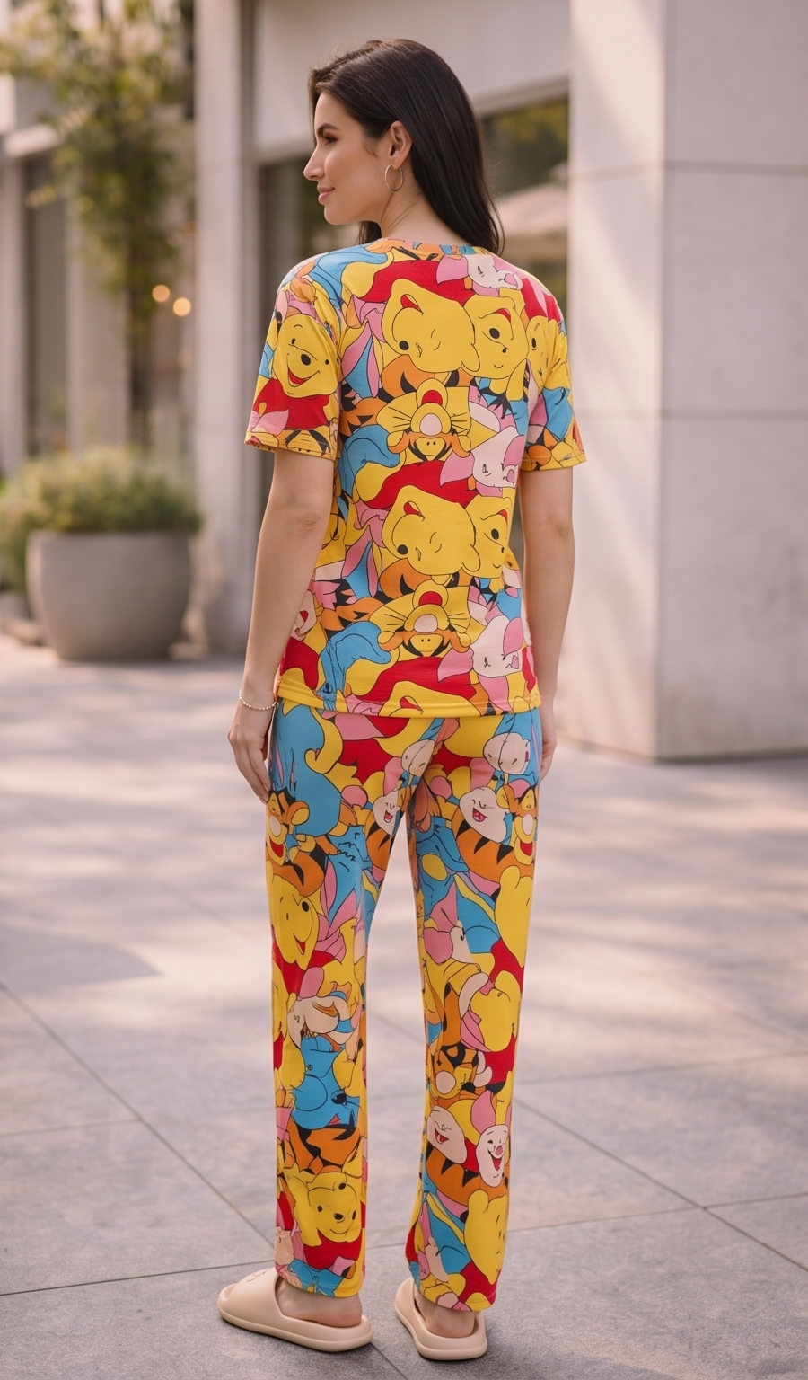 Sunny Cartoon Lounge Set – Yellow Multi