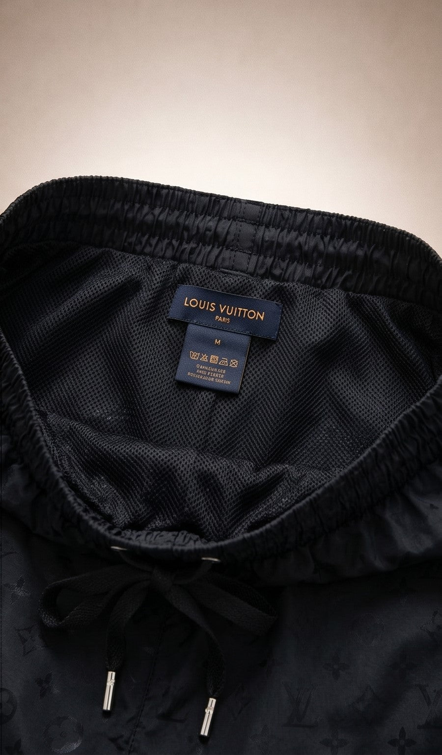 Monogram Moiré Jacquard Silk Shorts – Black