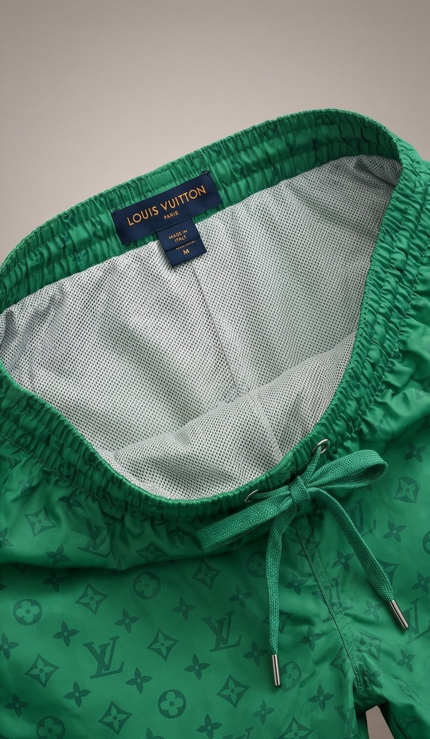 Monogram Print Swim Shorts – Green