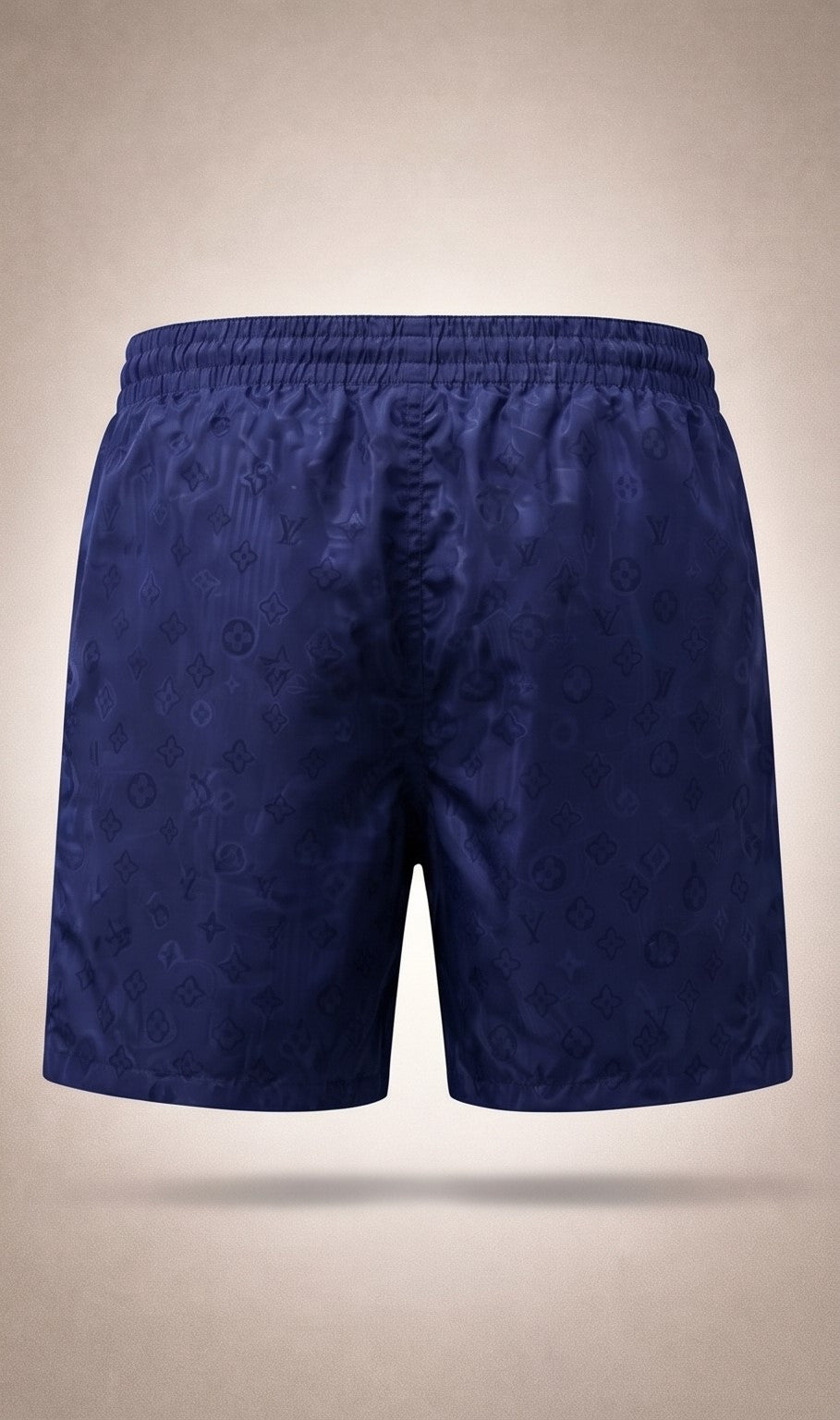 Monogram Jacquard Relaxed Fit Shorts – Blue