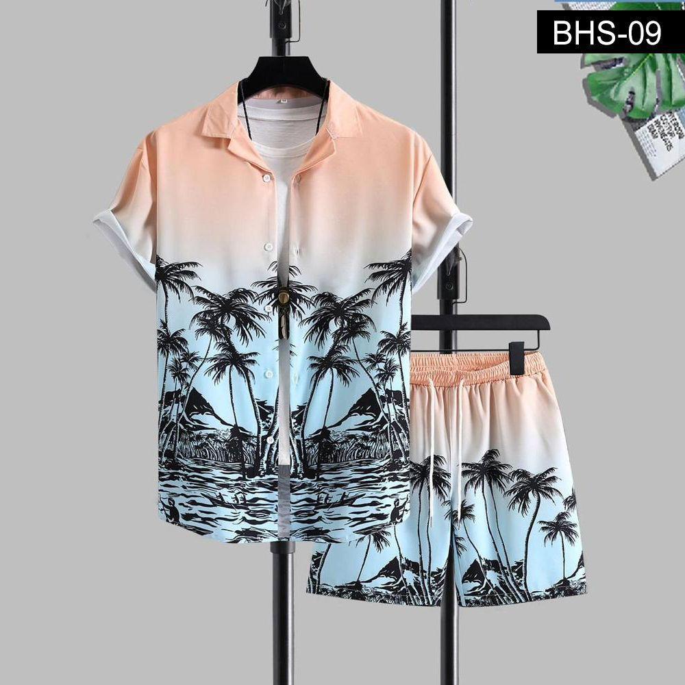 Sunset Palm Ombre Shirt – Pink & Blue